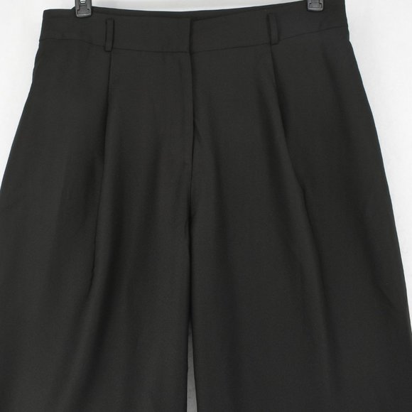 City Chic Casual Pants Womens Plus Black Cropped Wide Leg Tie Front High Rise - Picture 5 of 8